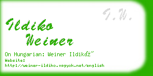 ildiko weiner business card